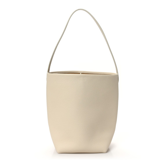 The Row Grained Calfskin Medium N/S Park Tote Ivory