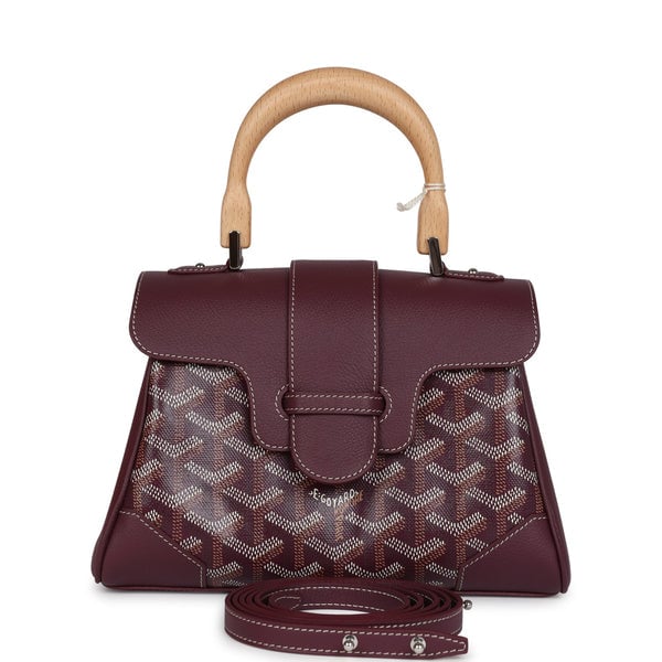 Goyard Goyard Saigon Souple Mini Bag Burgundy Goyardine Palladium Hardware