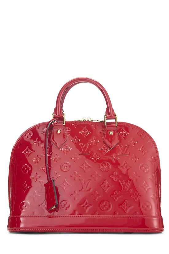 Red Monogram Vernis Alma PM NM
