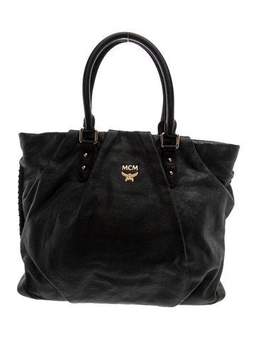 MCM Leather Top Handle Bag