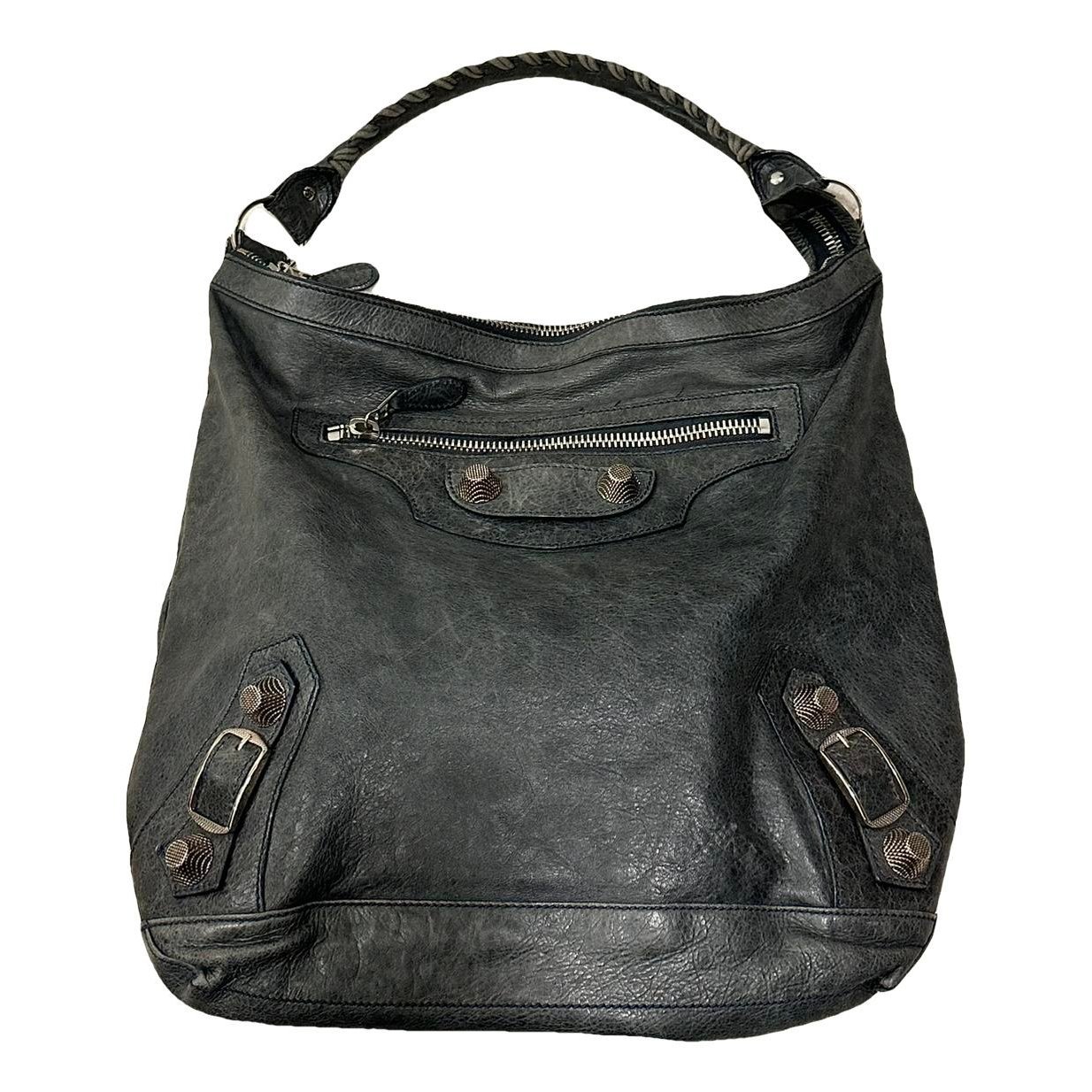 City leather handbag