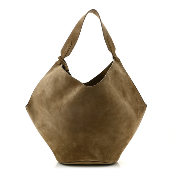 Khaite Suede Calfskin Medium Lotus Tote Mud