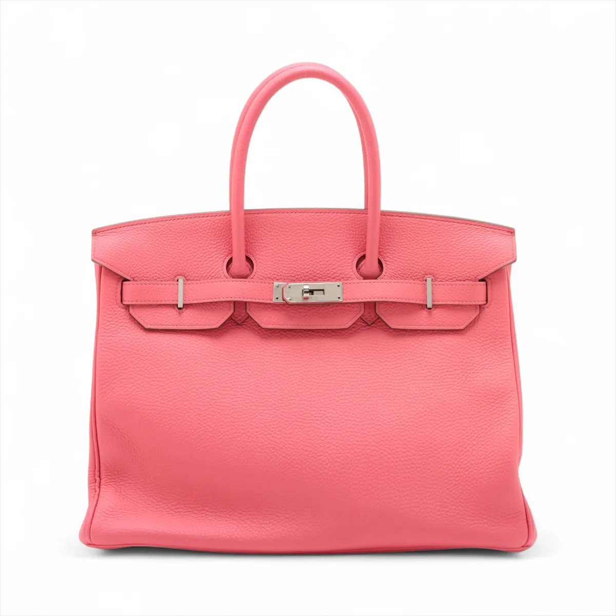 Hermès Birkin 35 Le Tournay Taurillon Clemence Rose lipstick Silver Metal Fittin
