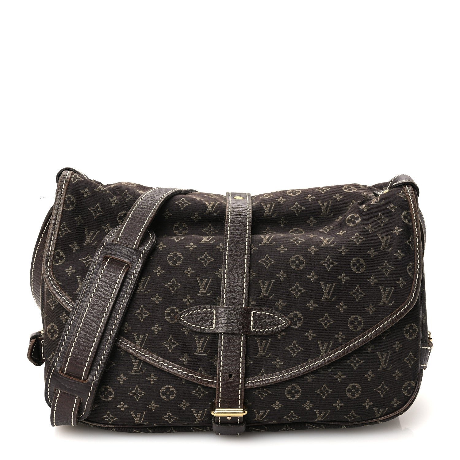 Louis Vuitton Louis Vuitton Monogram Mini Lin Saumur Ebene