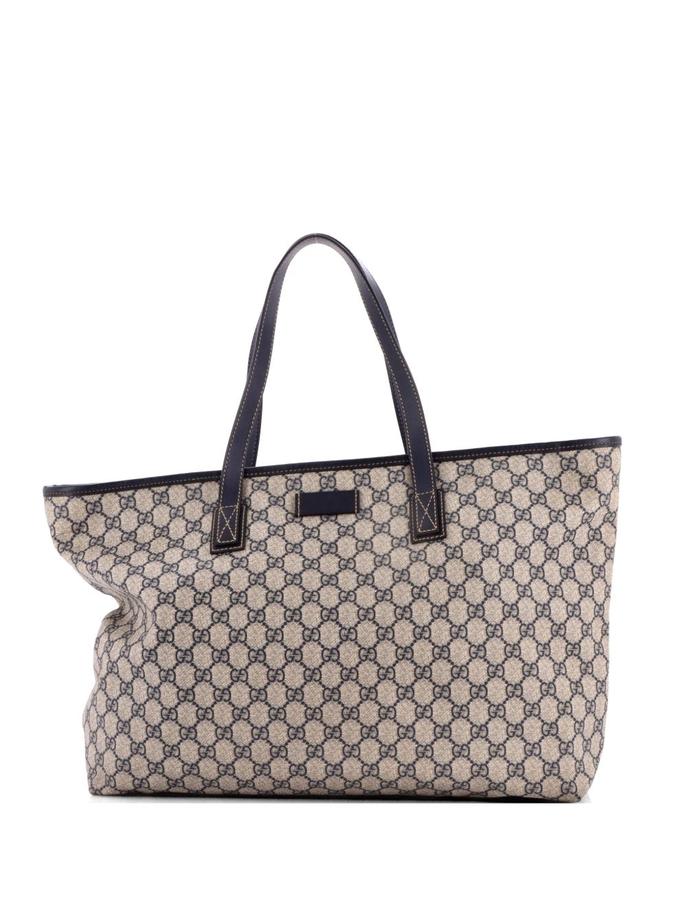 Plus GG Coated Canvas with Leather Large tote bag
