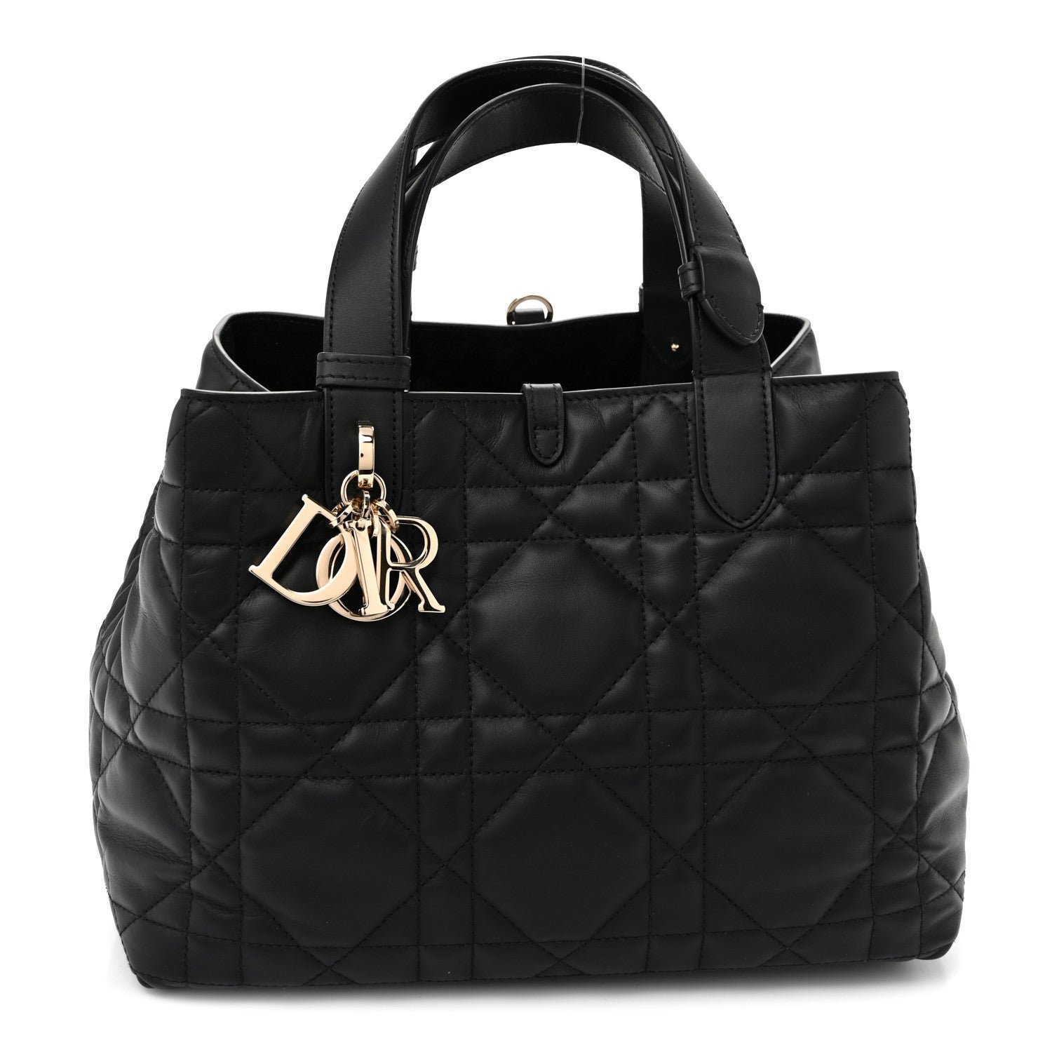 Christian Dior Calfskin Macrocannage Medium Toujours Black