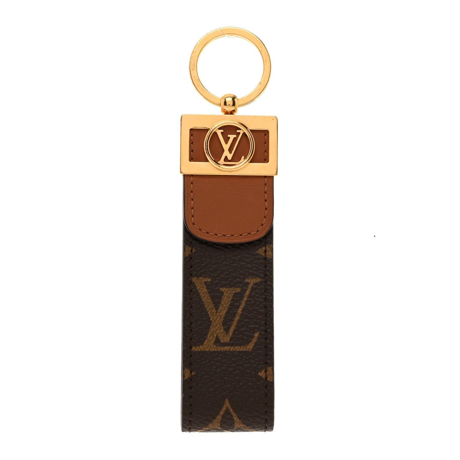 Louis Vuitton Monogram Dauphine Dragonne Bag Charm Key Holder Brown