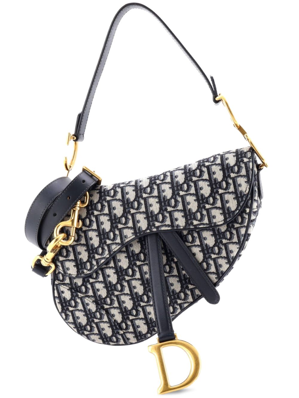 Saddle Handbag with Strap Oblique Canvas Medium shoulder bag