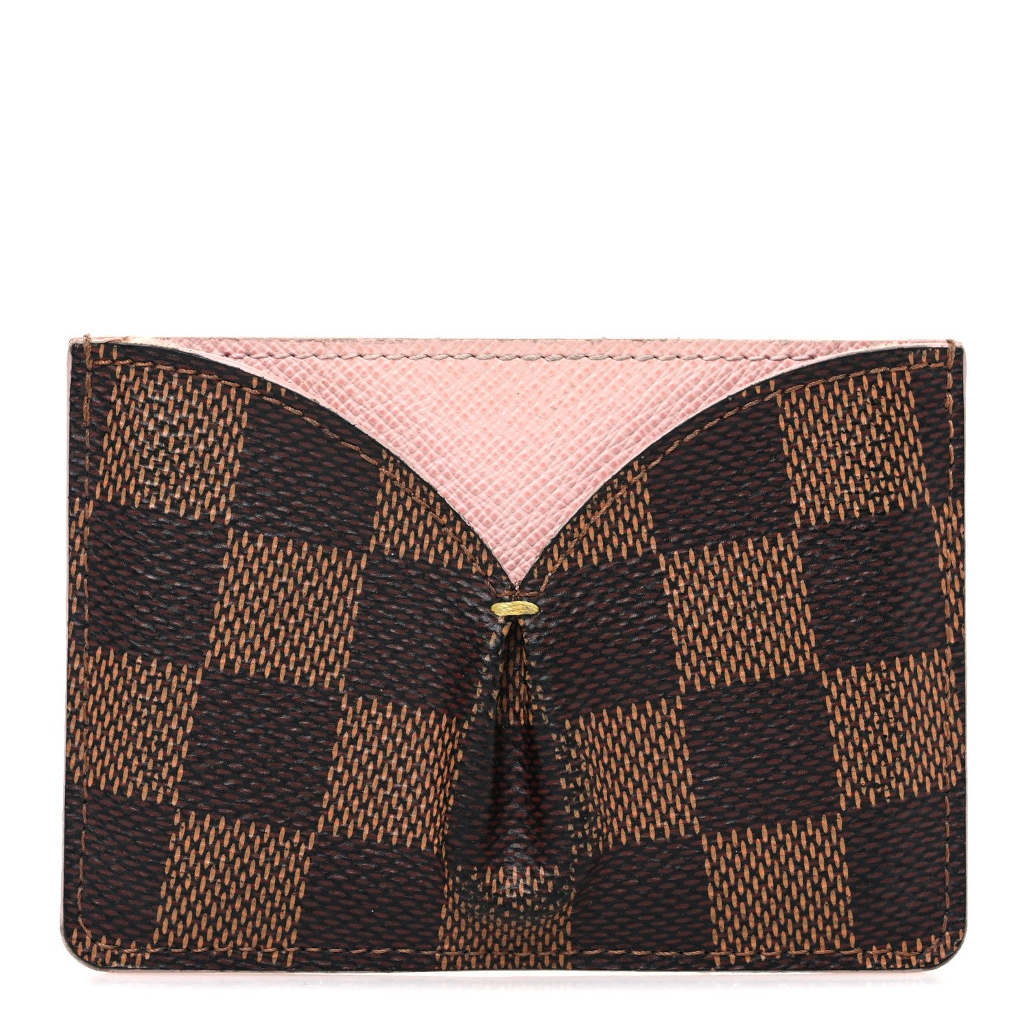 Louis Vuitton Damier Ebene Caissa Card Holder Rose Ballerine