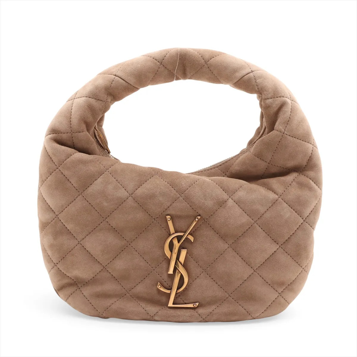 Saint Laurent Paris Icarino 851689 Suede Hand bag Beige