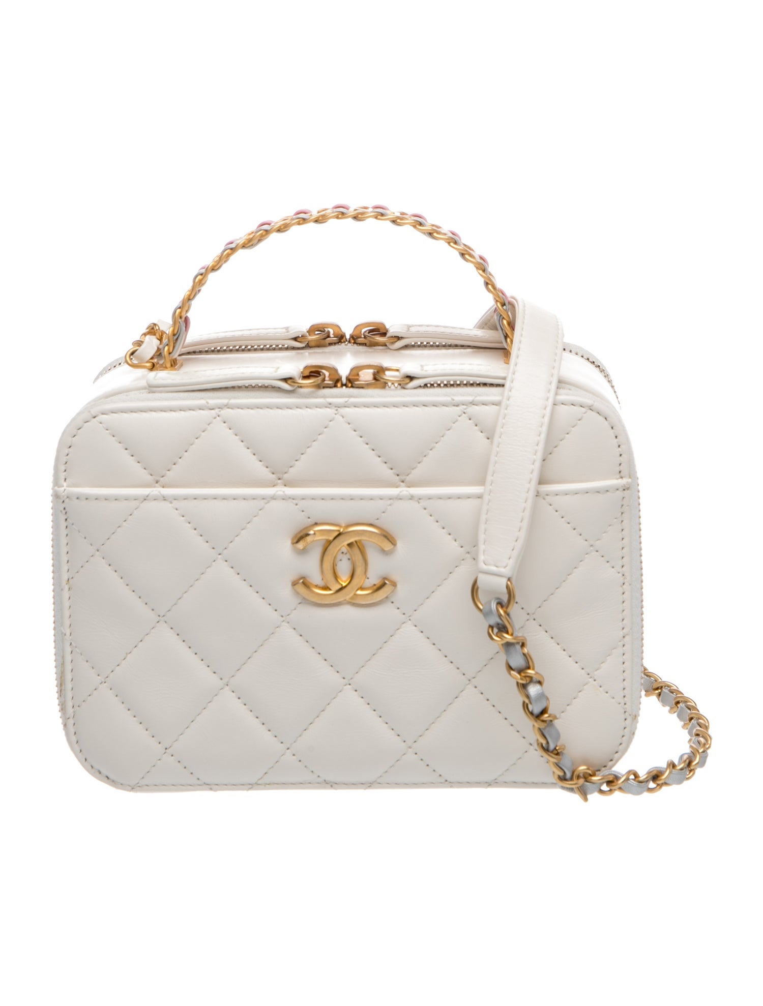 Quilted Top Handle Vanity Case