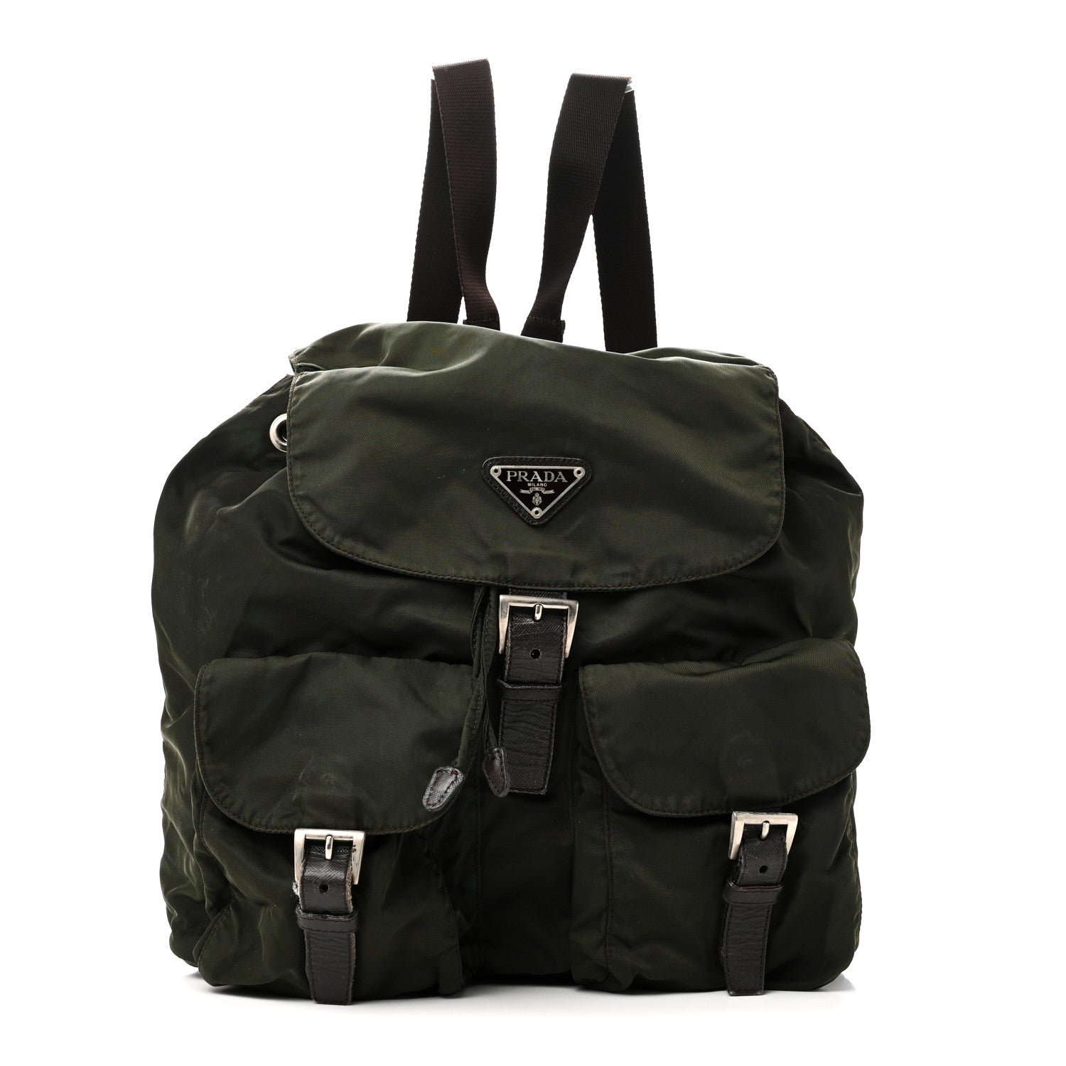 Prada Tessuto Nylon Vela Small Backpack Fumo