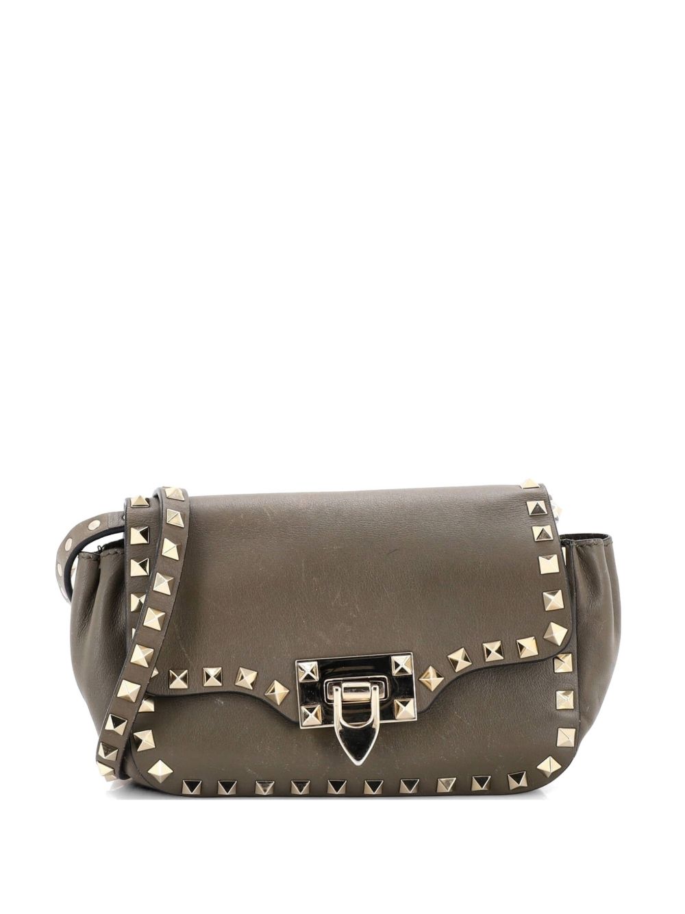 Rockstud Flip Lock Flap Bag Leather Mini crossbody bag