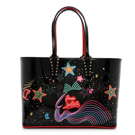 Christian Louboutin Patent Calfskin Small Starlight Cabata Tote Multicolor