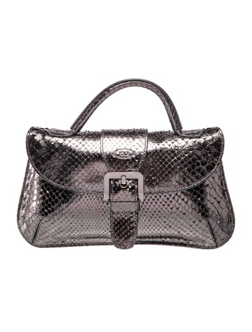 Tod's Snakeskin Top Handle Bag