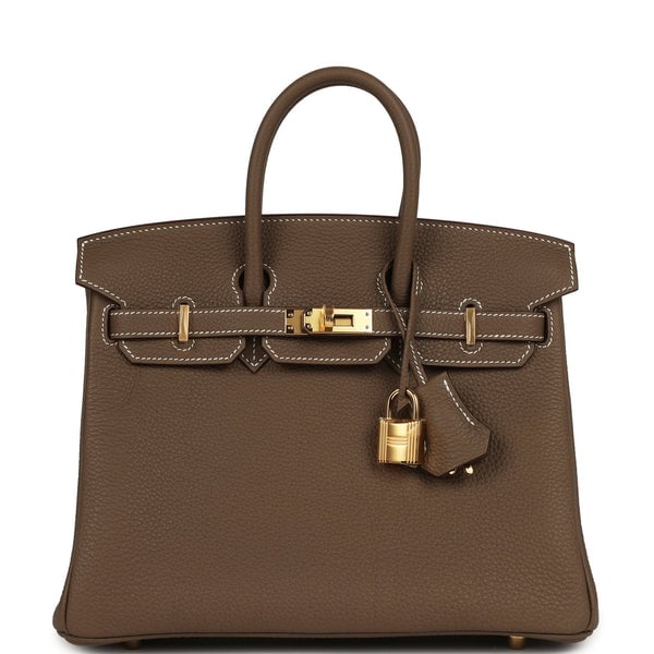 Hermes Hermes Birkin 25 Etoupe Togo Gold Hardware