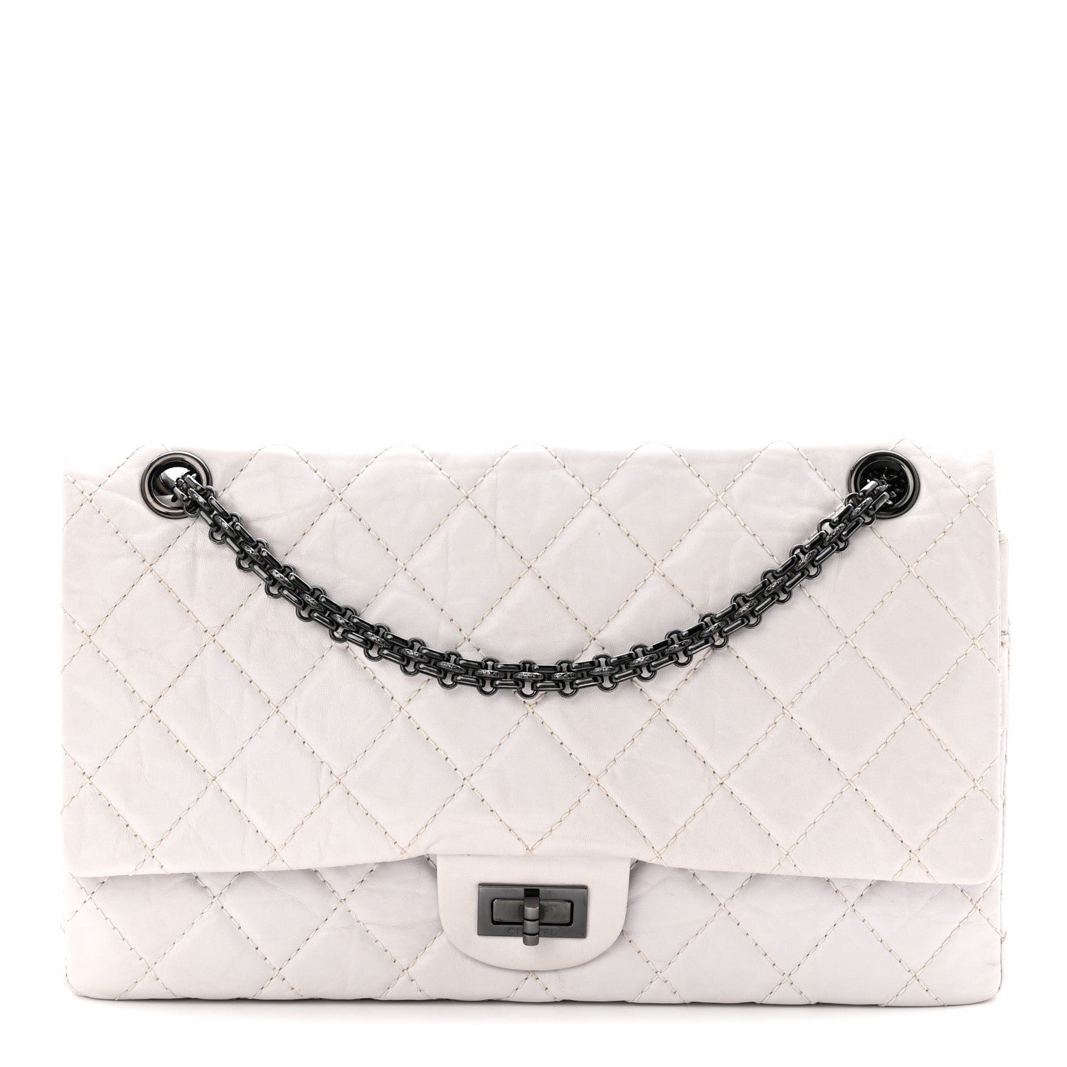 Chanel Aged Calfskin 2.55 Reissue 226 Flap White