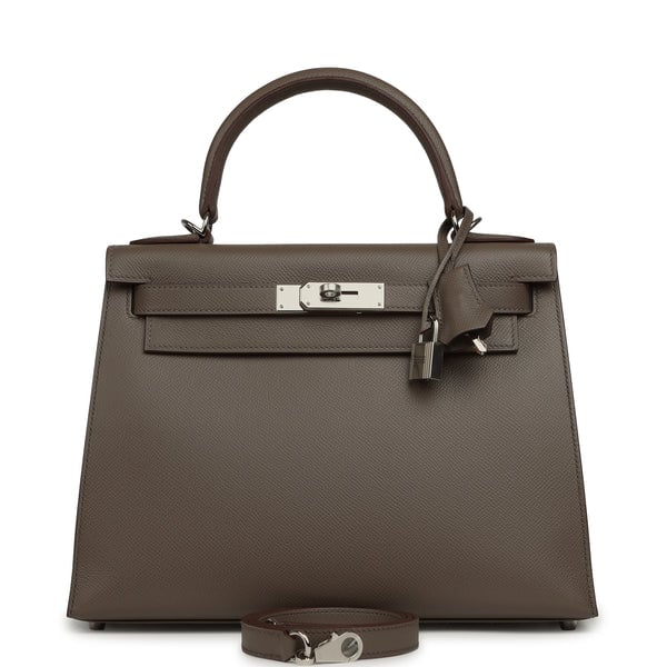 Hermes Hermes Kelly Sellier 28 Etain Epsom Palladium Hardware