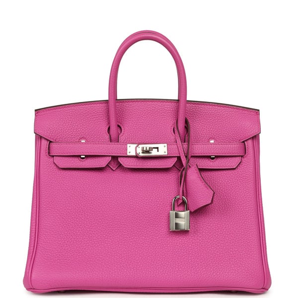 Hermes Birkin 25 Magnolia Clemence Palladium Hardware