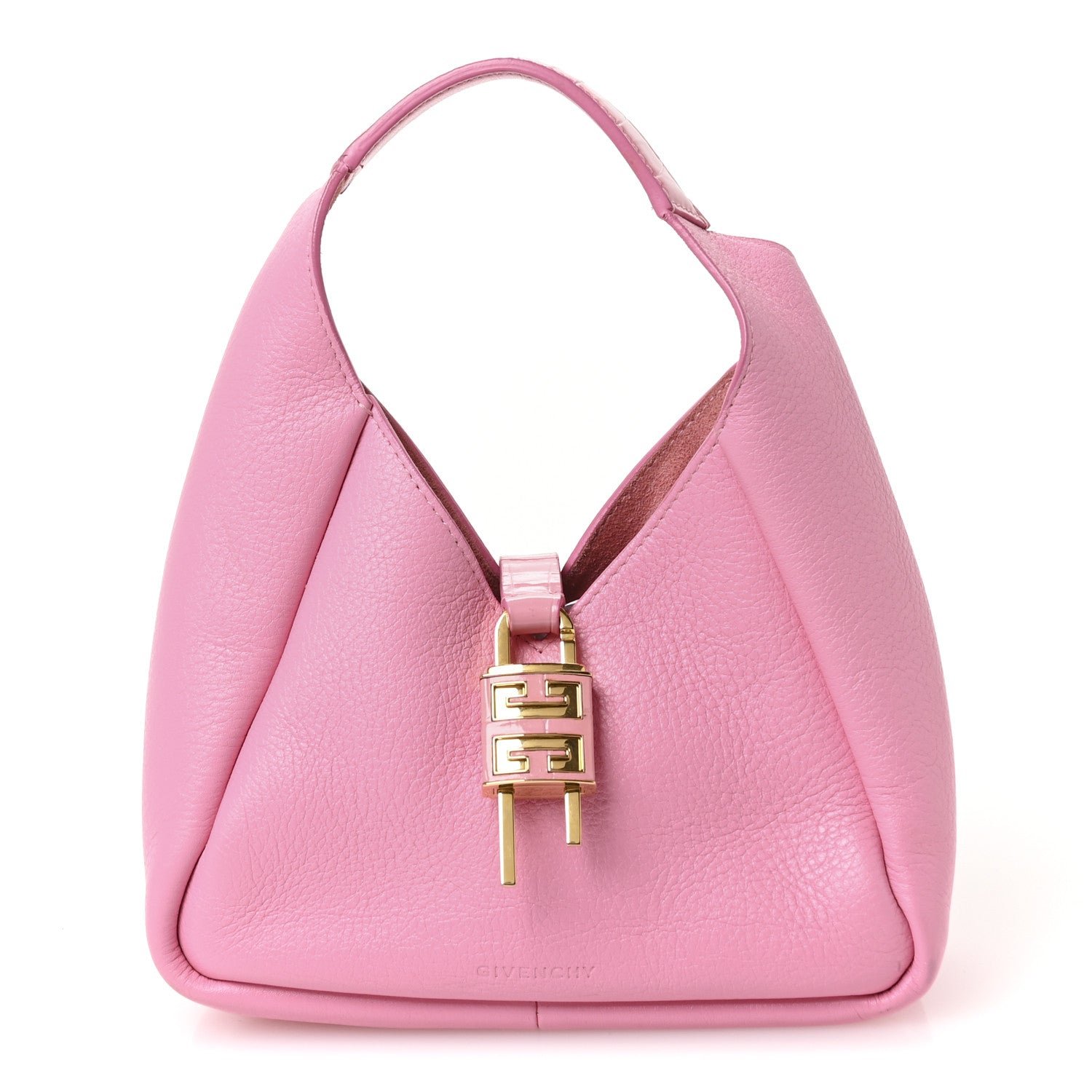 Givenchy Grained Calfskin Mini G-Lock Hobo Pink