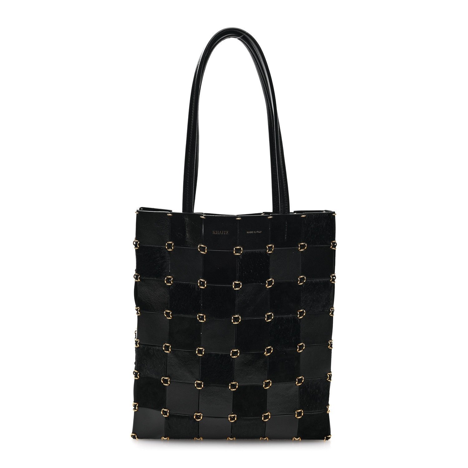 Khaite Khaite Calfskin Calf Hair Small Emma Tote Black