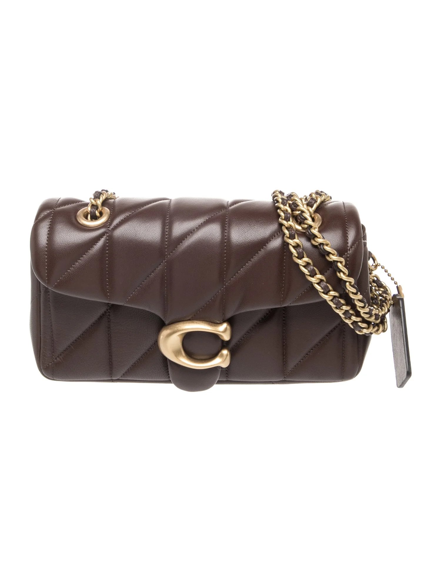 Leather Quilted Leather Tabby Shoulder Bag 26 with Chain Medium