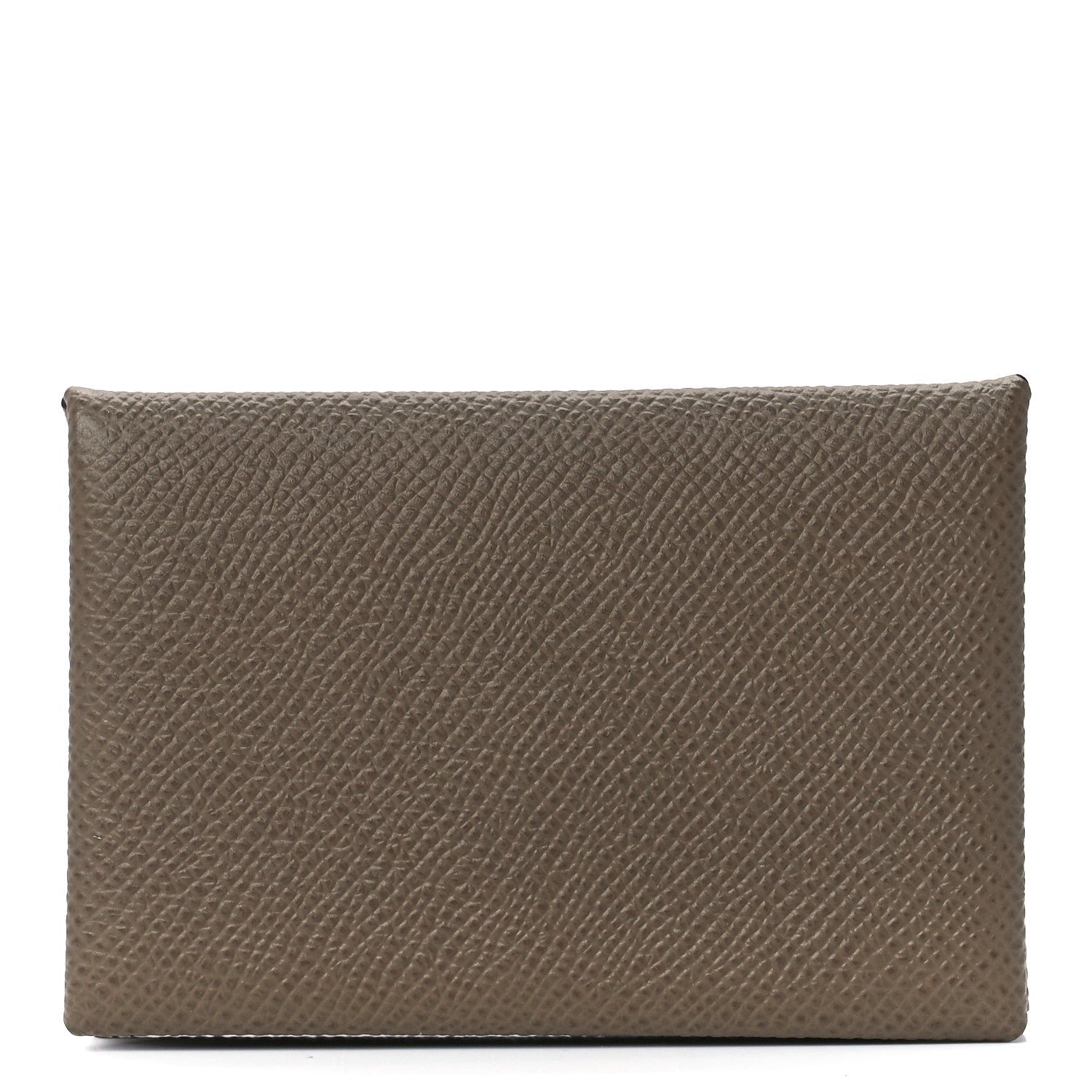 Hermes Epsom Calvi Card Case Etoupe