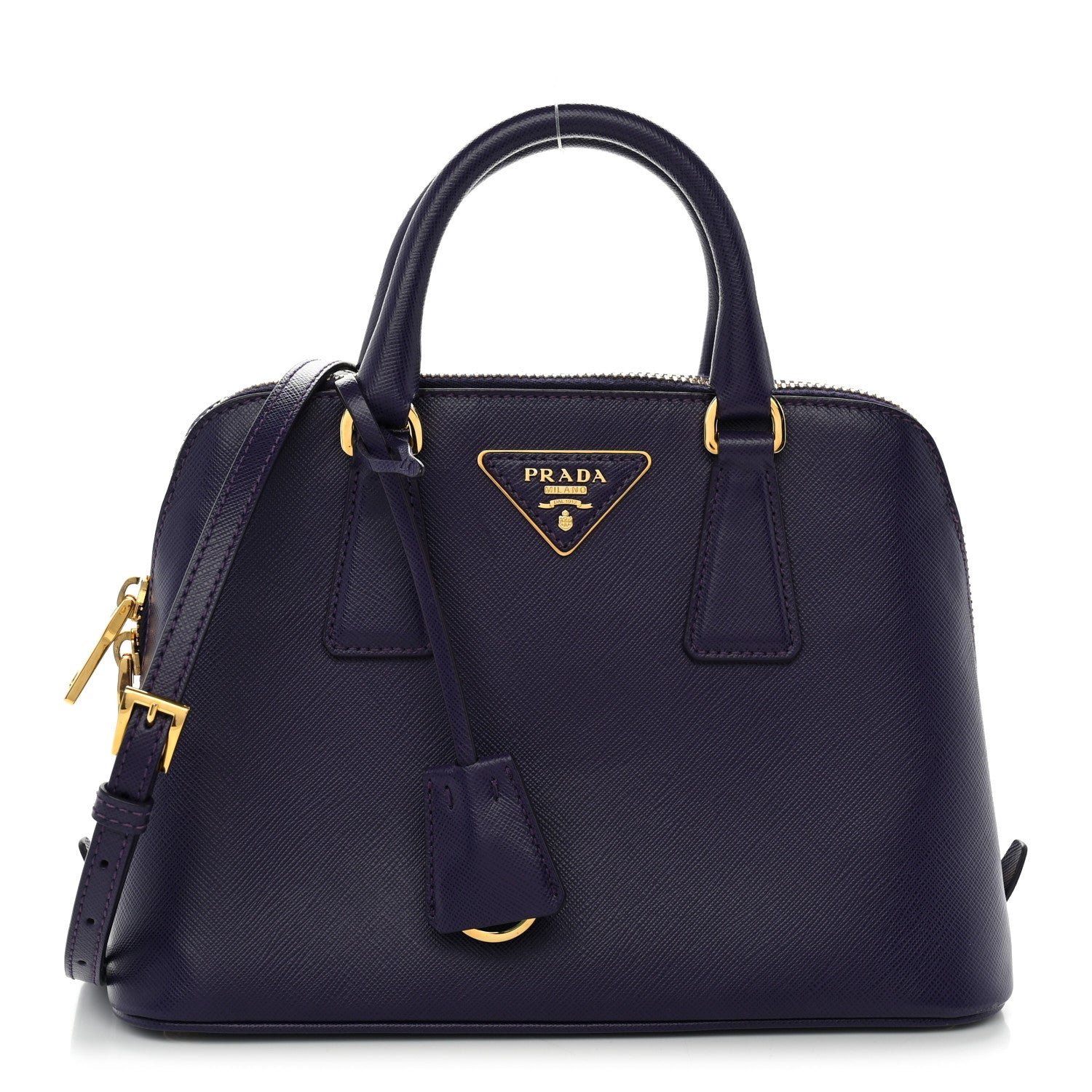Prada Saffiano Lux Small Promenade Tote Bluette Viola