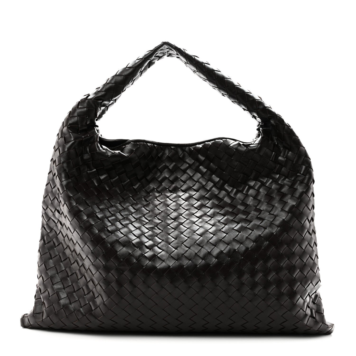 Bottega Veneta Calfskin Intrecciato Large Hop Fondant