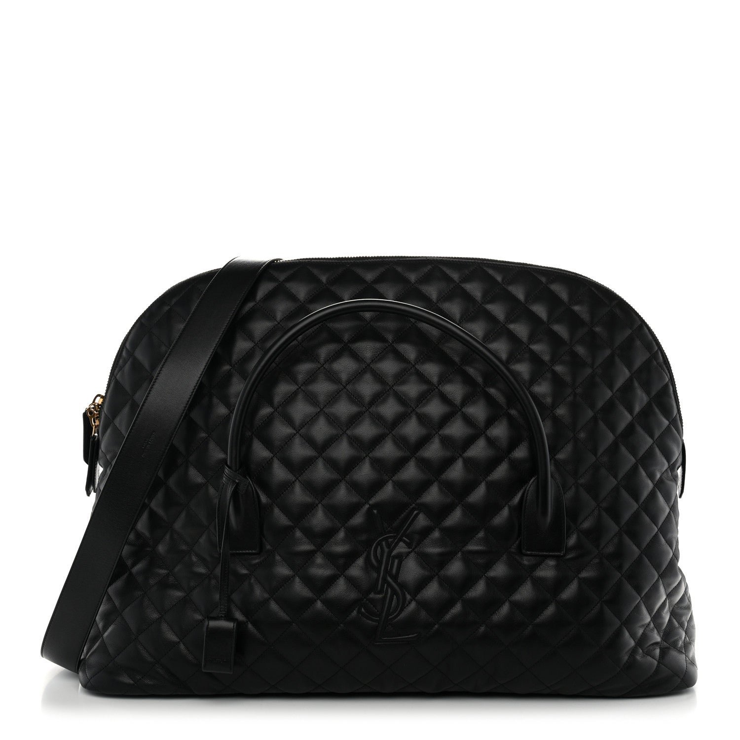 Saint Laurent Calfskin Quilted ES Giant Travel Bag Black