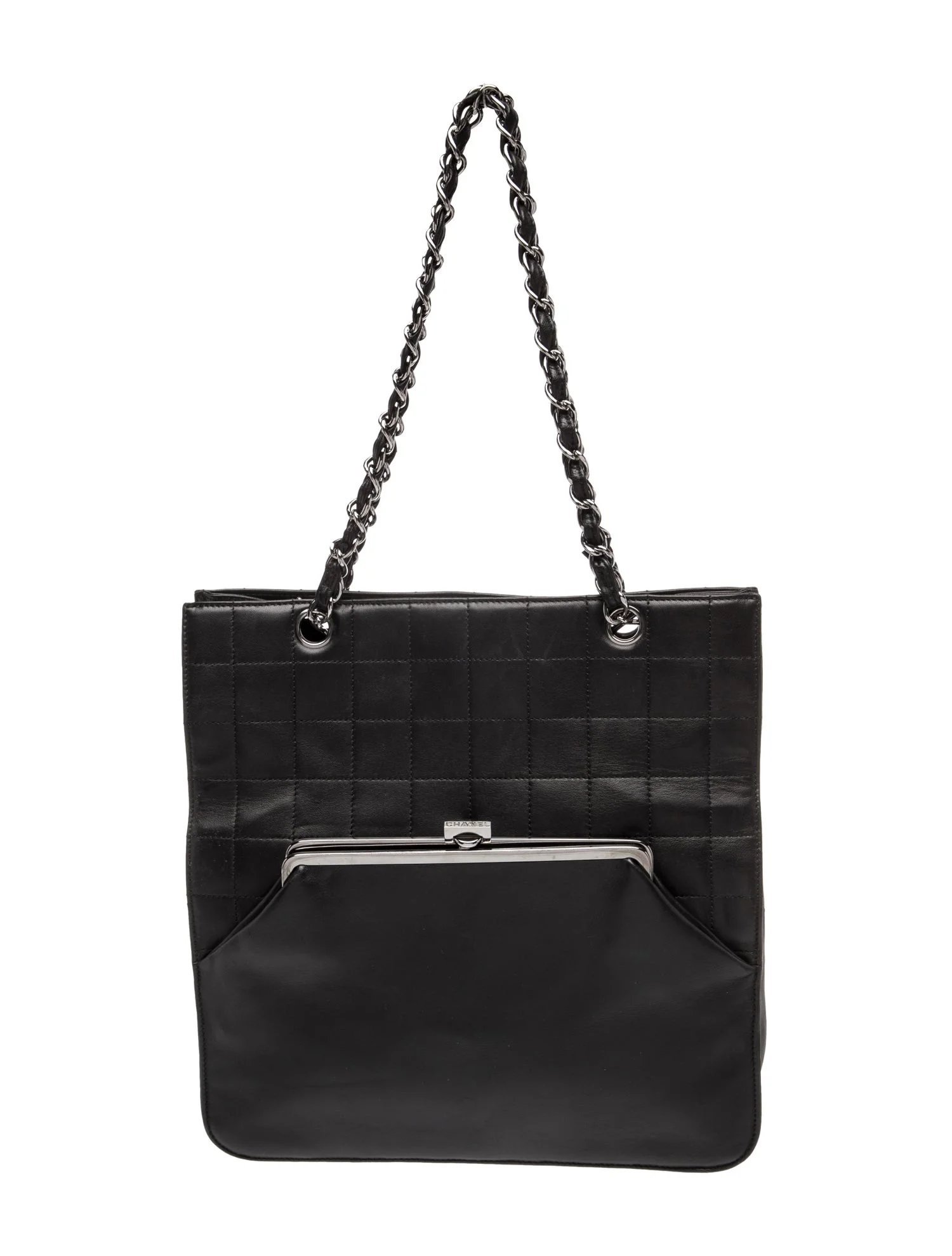 Square Quilt Kiss-Lock Pocket Tote