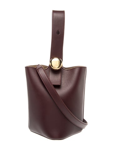 Leather Pebble bucket Mini 2024