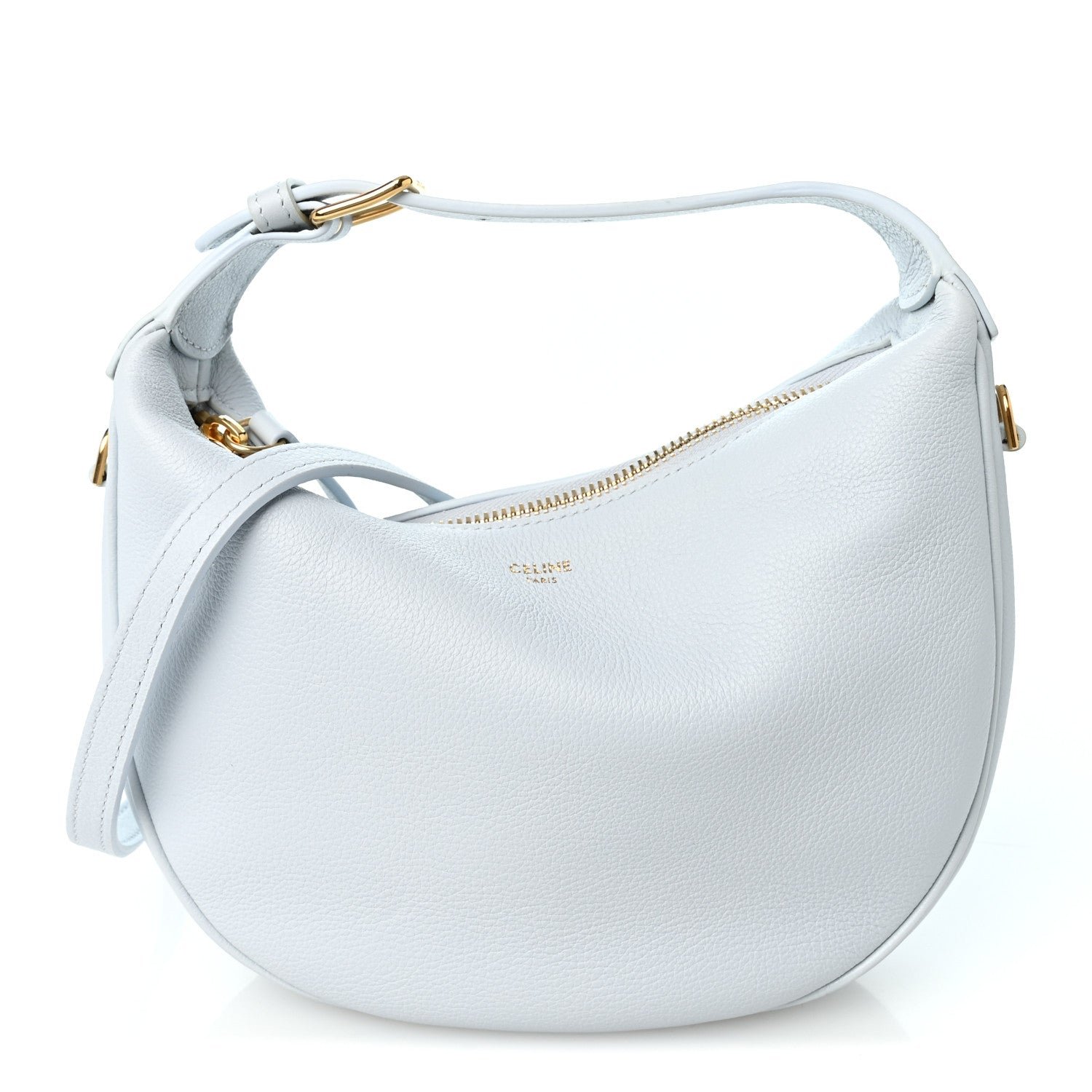 Celine Supple Grained Calfskin Teen Lulu Shoulder Bag Glacier