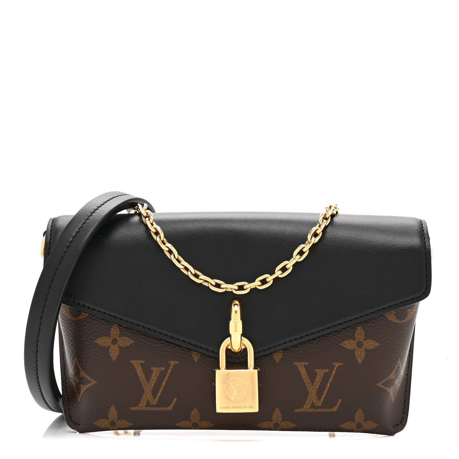 Louis Vuitton Monogram Padlock On Strap Black