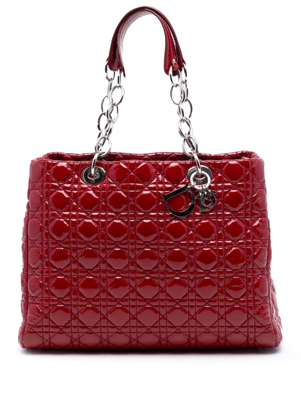 2011 Large Patent Cannage Lady Dior Soft Shopping tote bag