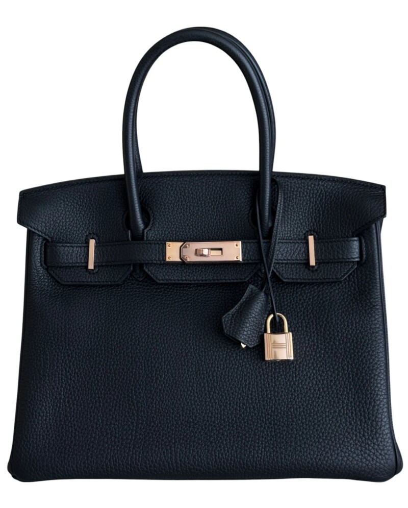 Black Togo Birkin 30 Rose Gold Hardware, 2019