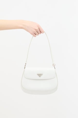 Brushed Leather Small Cleo Bag