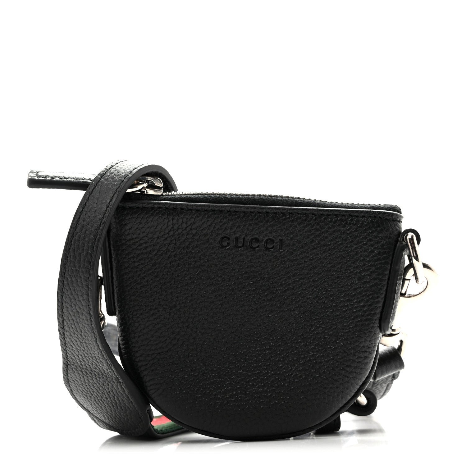Gucci Pebbled Calfskin Mini B Shoudler Bag Black