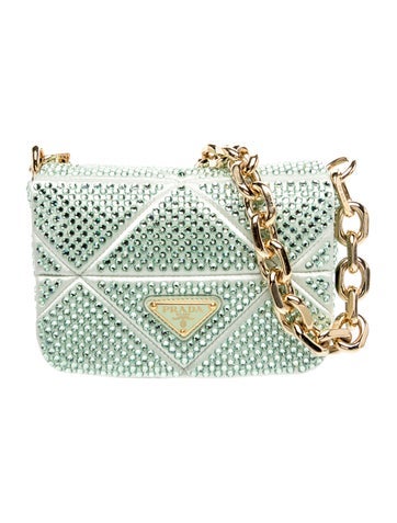 Enameled Metal Triangle Shoulder Bag