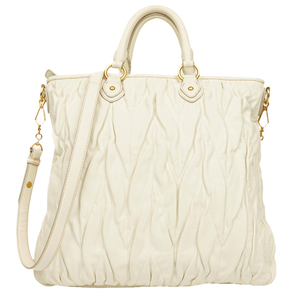 Matelassé leather tote