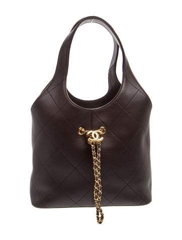 Calfskin Quilted Small Shopping Bag w/Tags