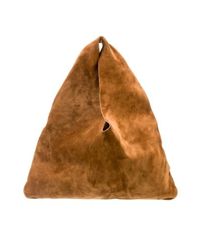 The Row Row Suede Small Bindle Suede Tote Small
