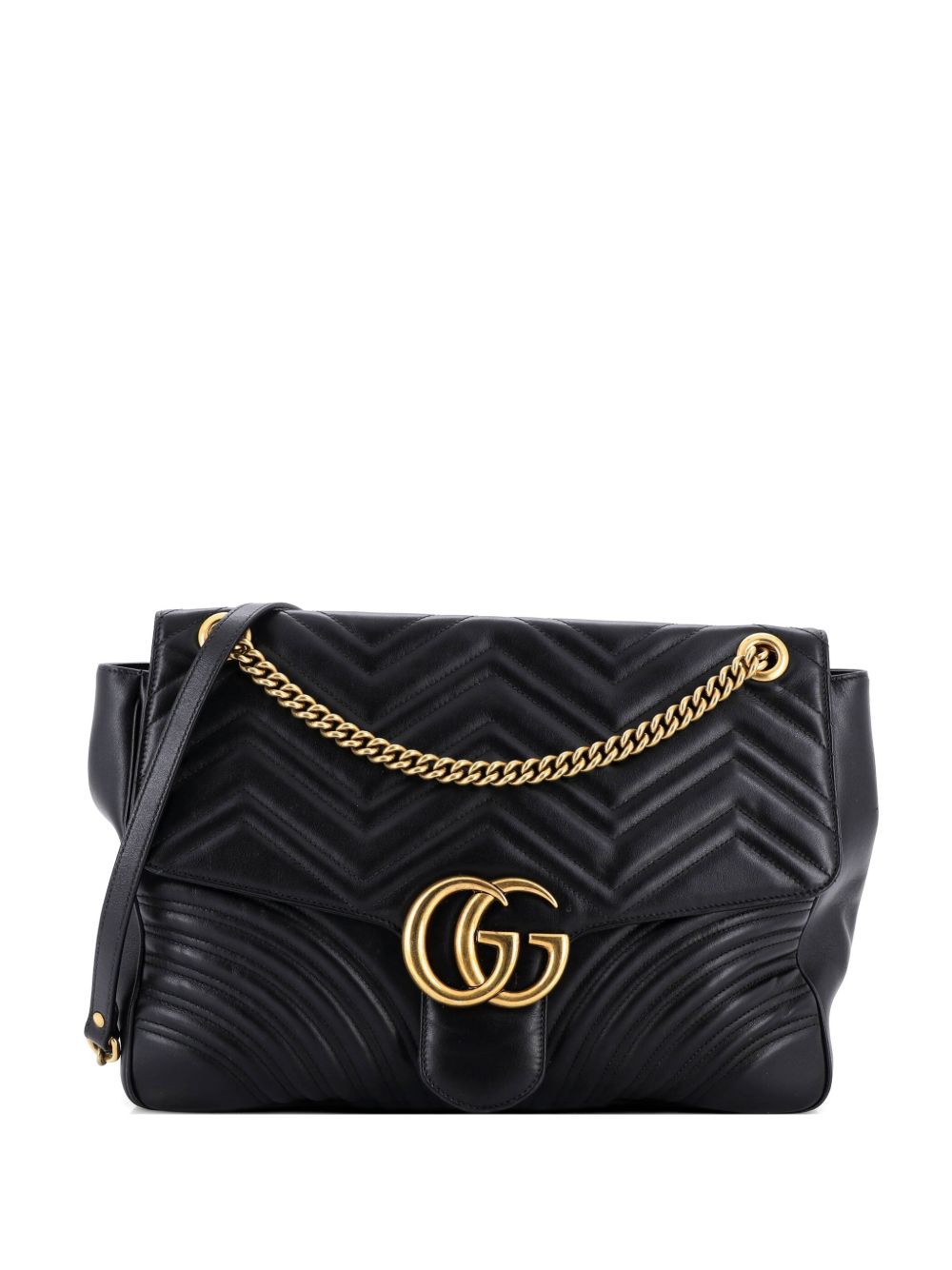 GG Marmont Flap Bag Matelasse Leather Large shoulder bag