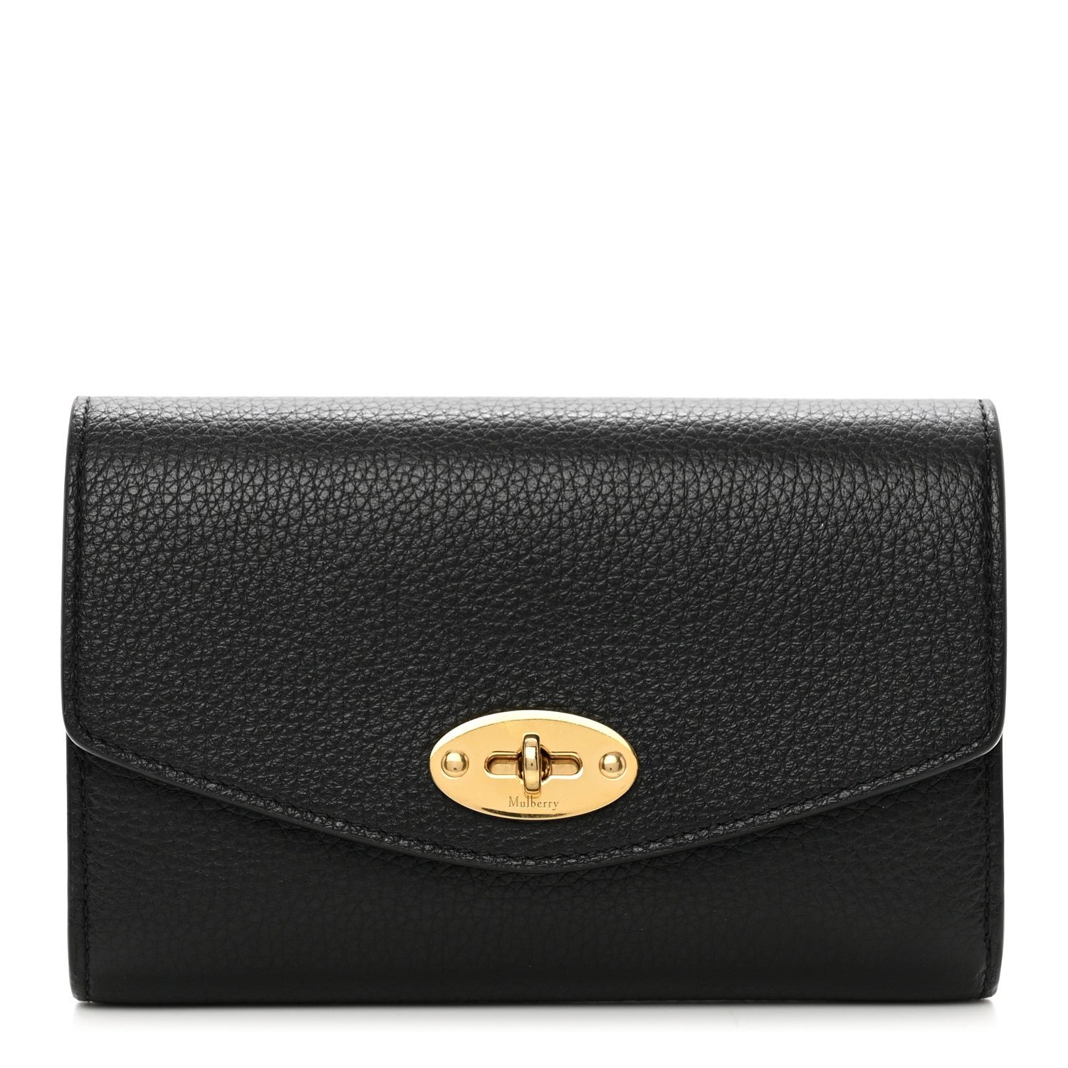 Mulberry Small Classic Grain Medium Darley Wallet Black