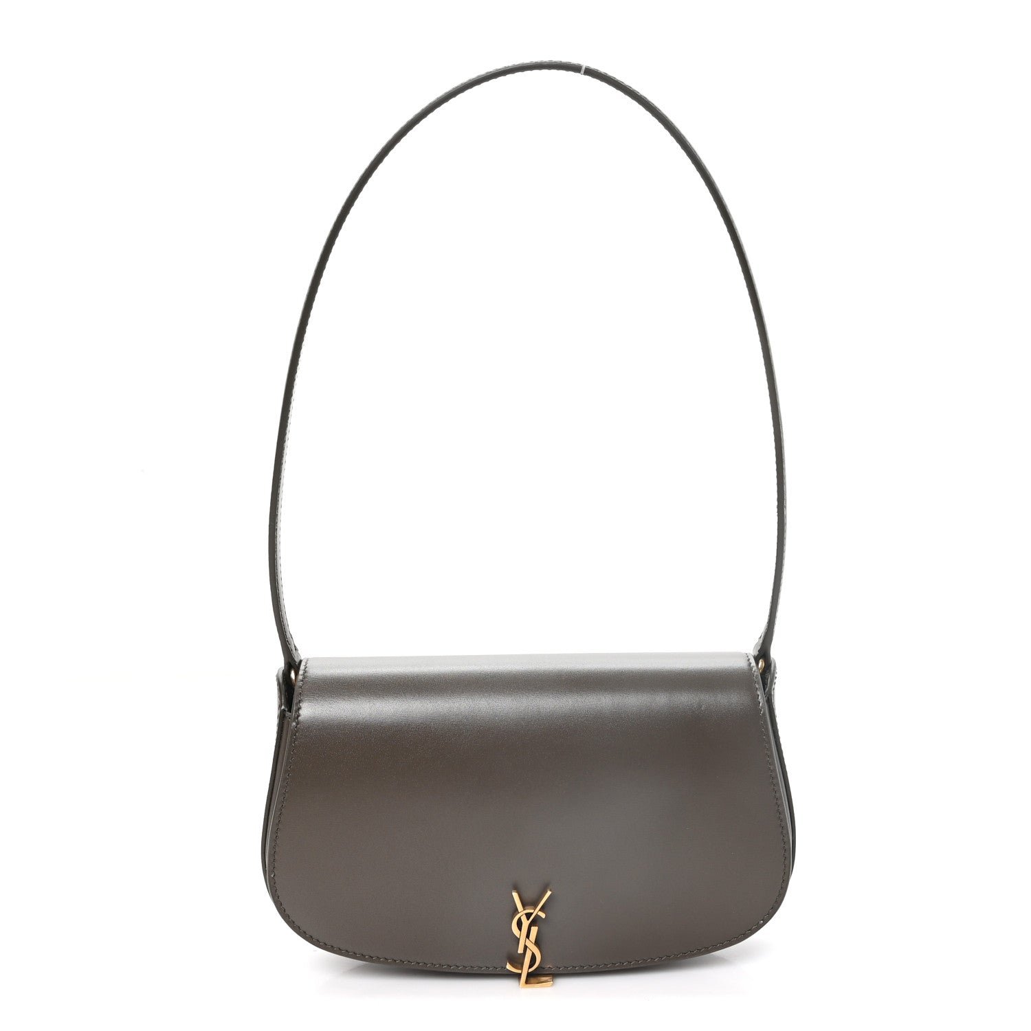 Saint Laurent Box Calfskin Mini Voltaire Shoulder Bag Deep Musk