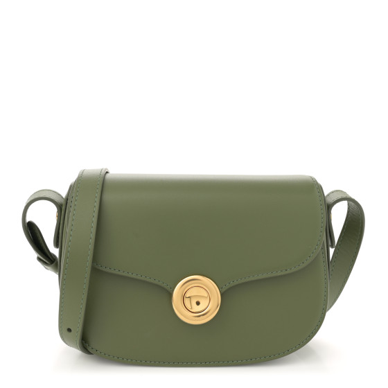 Loro Piana Smooth Calfskin Mini Ghiera Bag Dark Lichen Green Kummel