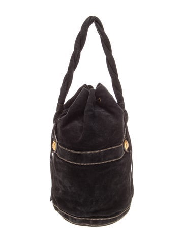Suede Suede Palazzo Bucket Vintage