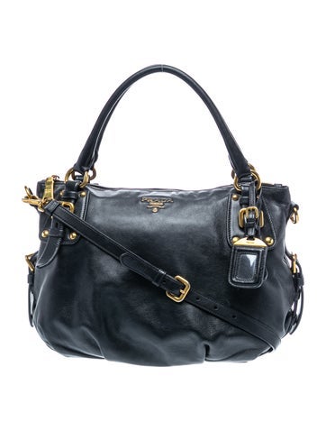 Vitello Leather Top Handle Bag Medium