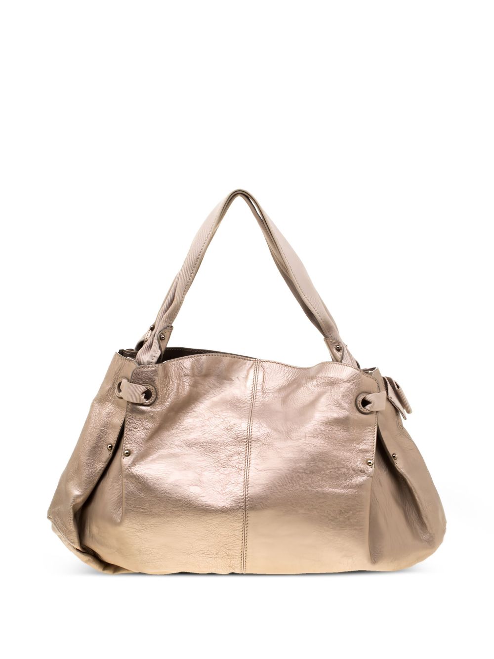 bow-detailing leather tote bag