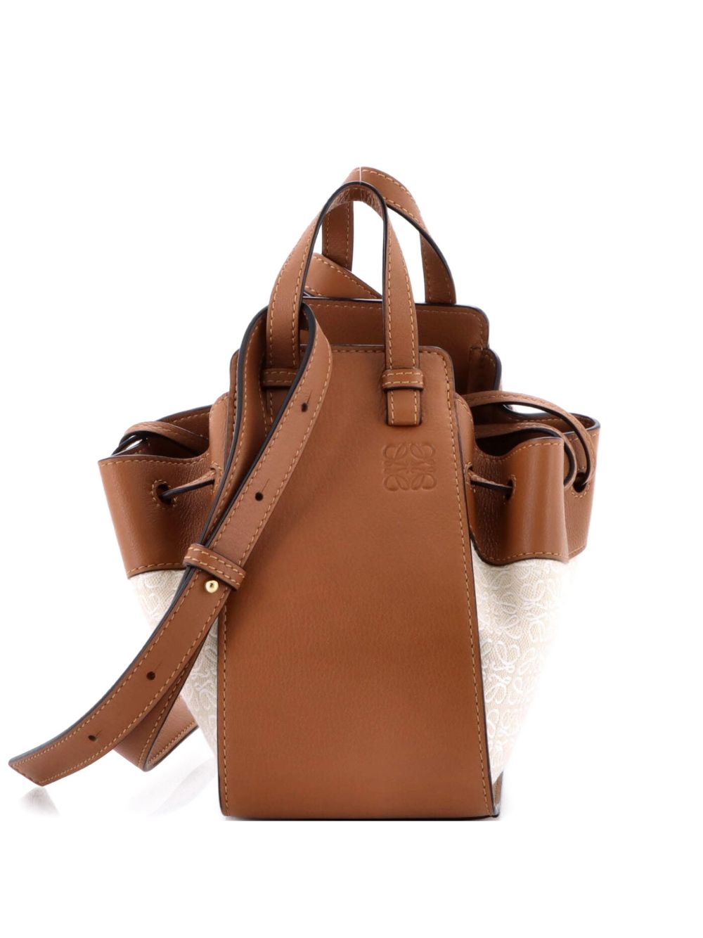 Hammock Bag Leather and Anagram Jacquard Mini shoulder bag